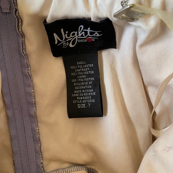 Short light purple sequined strapless dress size 7 by Nights by Teeze Me - Picture 7 of 7